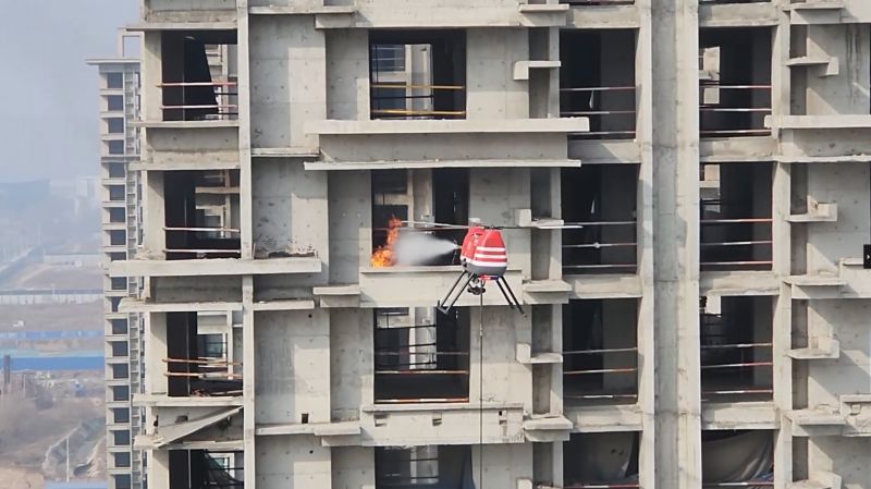 石家庄支队高层建筑灭火救援演练